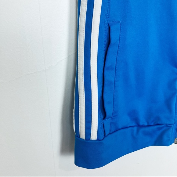 Adidas climalite zip up track jacket blue white - Picture 3 of 11